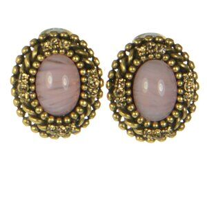 Vintage Oscar De La Renta Gold-tone Clip-on Earrings